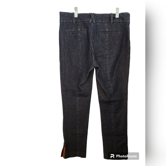 Anthropologie The Essential Slim Dark Wash Crop Jeans Size 4 - Picture 2 of 4